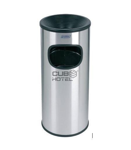 Cenicero Papelera de Exterior de Acero Inox Cepillado 30L